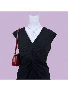 y2k black speckled twist top